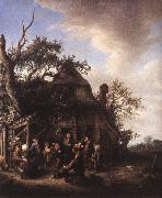 OSTADE, Adriaen Jansz. van Merry Peasants af oil on canvas